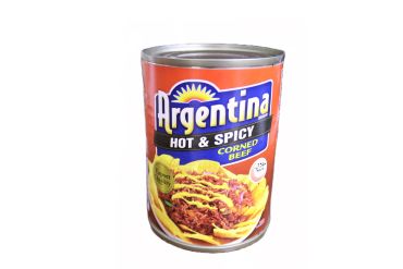 Argentina Corned Beef Hot and Spicy, 260Gm, Pack Of 12